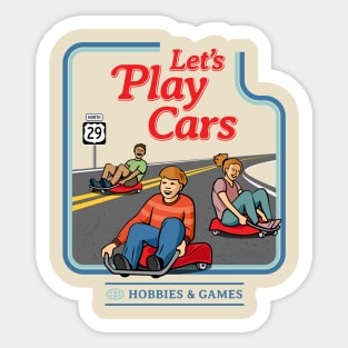Let's Play Cars Sticker